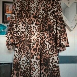 Primark Animal Print Blouse - Brown and Black